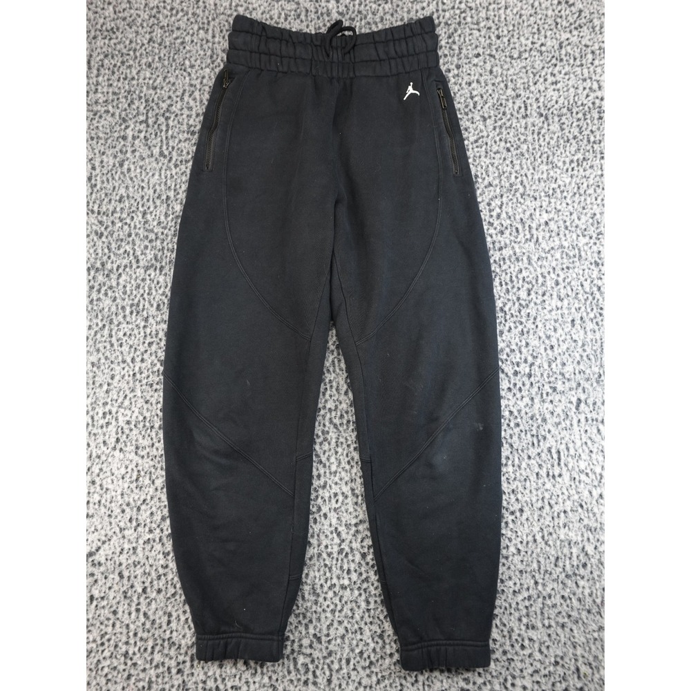 Jordan Sweatpants Men Size S Black Zipper Pockets‎ CQ6673-010 Joggers